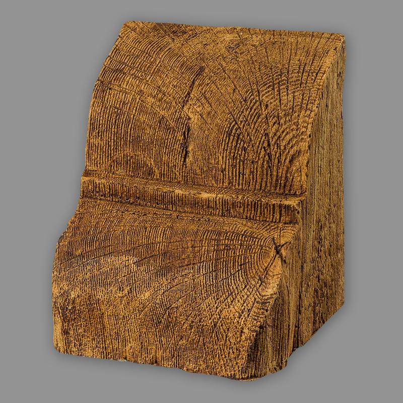 Konsole 20 x 13 cm für Deckenbalken Eiche Holzimitat hellbraun